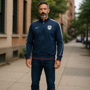 Nike Men's USA Olympic Basketball Track Jacket Size XL Blue